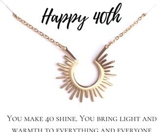 40th Birthday Pendant Necklace