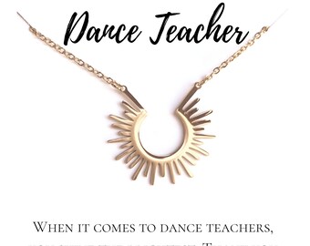 Dance Teacher Necklace - Gift for Dance Coach - Ballet Teacher Gift