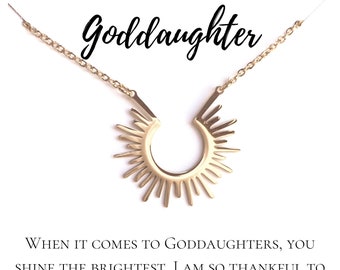 Goddaughter Gift Pendant Necklace - Baptism - First Communion Gift