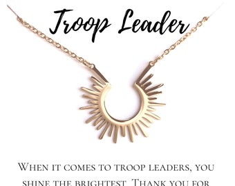Troop Leader Necklace - Girl Scout Leader Gift - Troop Leader Gift
