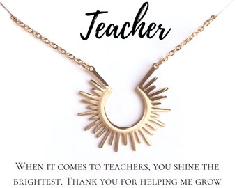 Teacher Necklace - Teacher Thank You Gift