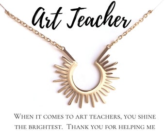 Art Teacher Necklace -  Art Teacher Thank You Gift