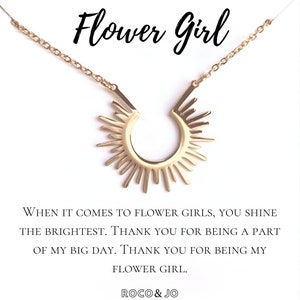 Flower Girl  Necklace - Flower Girl Thank You Gift - Will you be my Flower Girl Gift
