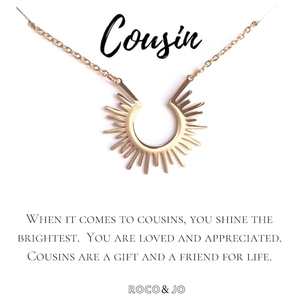 Cousin Pendant Necklace -  Cousin Gift