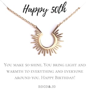 50th Birthday Pendant Necklace