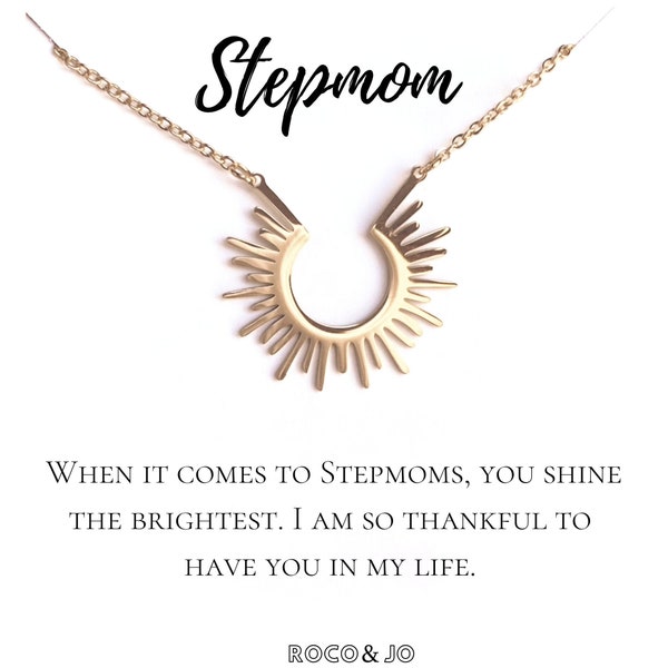 Stepmom Gift Sunshine Pendant Necklace - Stepmother Gift - Blended Family