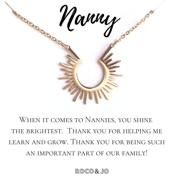 Nanny Necklace - Babysitter Gift - Nanny Thank You Gift