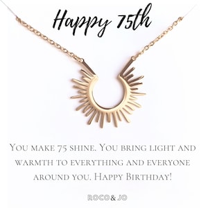 75th Birthday Pendant Necklace