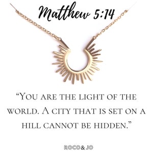 You are the light of the world - Christian Necklace