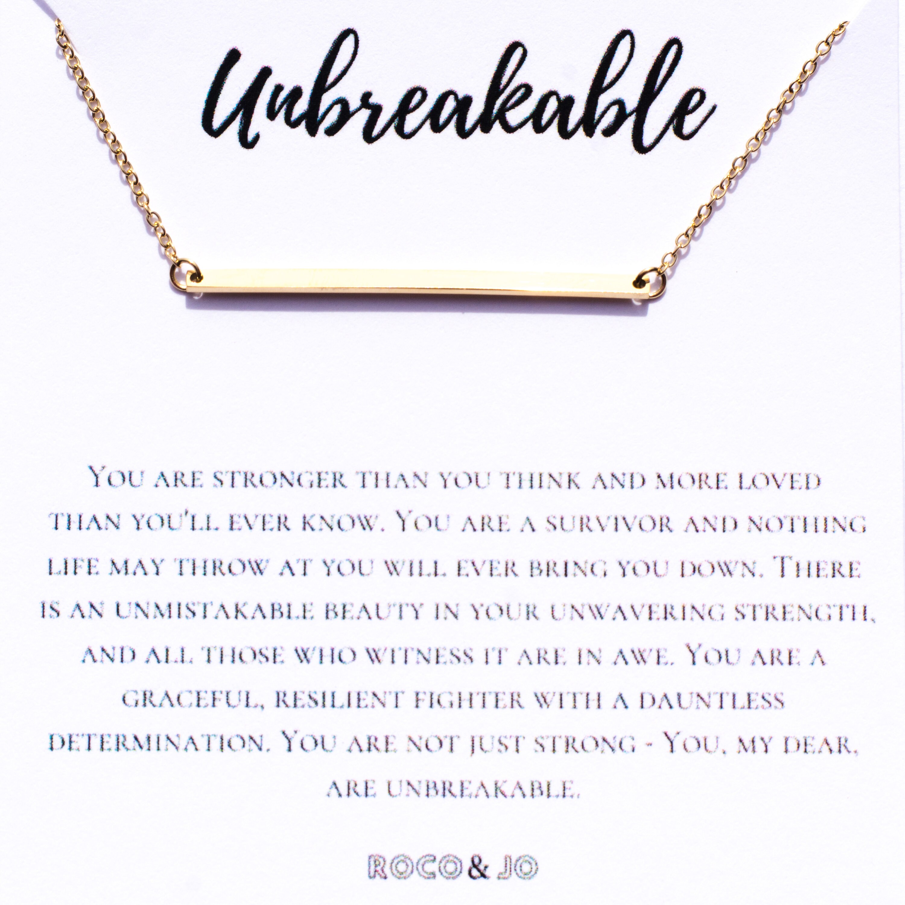 Unbreakable Strength Pendant Necklace Strong Woman Minimalist Necklace