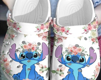 Personalized Lilo and Stitch Movie Clogs Shoes, Stitch Clogs Shoes, Stitch Summer Shoes , Stitch Mens Women Sandals Slippers, Stitch Gifts