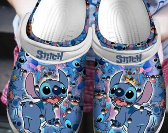 Lilo and Stitch Movie Clogs Shoes, Personalized Stitch Clogs Shoes, Stitch Summer Shoes Slippers, Stitch Mens Women Sandals, Stitch Gifts