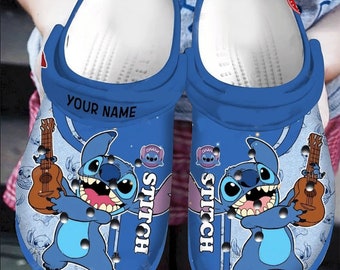 Custom Name Lilo and Stitch Movie Clogs Shoes, Stitch Summer Shoes Slippers, Stitch Clogs Shoes, Stitch Mens Women Sandals, Stitch Gifts