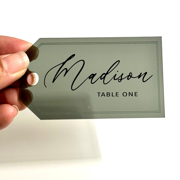 Acrylic Wedding Place Cards, Acrylic Wedding Tags, Acrylic Table Markers,Modern Place Cards, Cocktail Tags,Acrylic Gift Tags for Bridesmaids