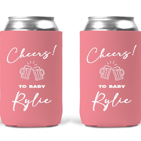 Baby Shower Coozies, Personalized Baby shower Favors,Custom Can Coolers, Custom Beer Huggers ,Baby Announcement, Custom Gifts For Guests