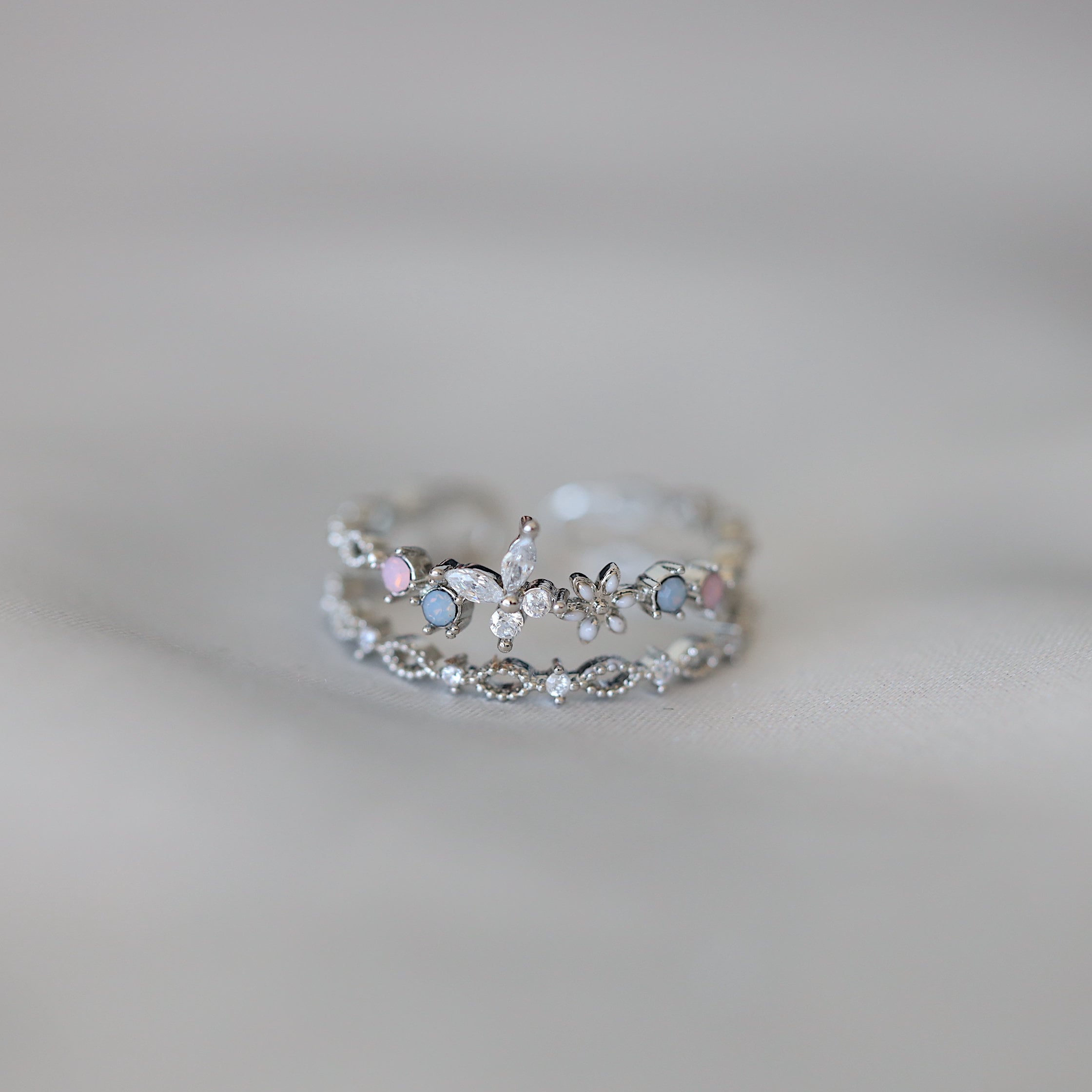 Butterfly Rings, Crescent Rings, Stackable Rings, Adjustable Rings, Cluster Ring, Dainty Stackable Rings, Open Ring, Floral Ring