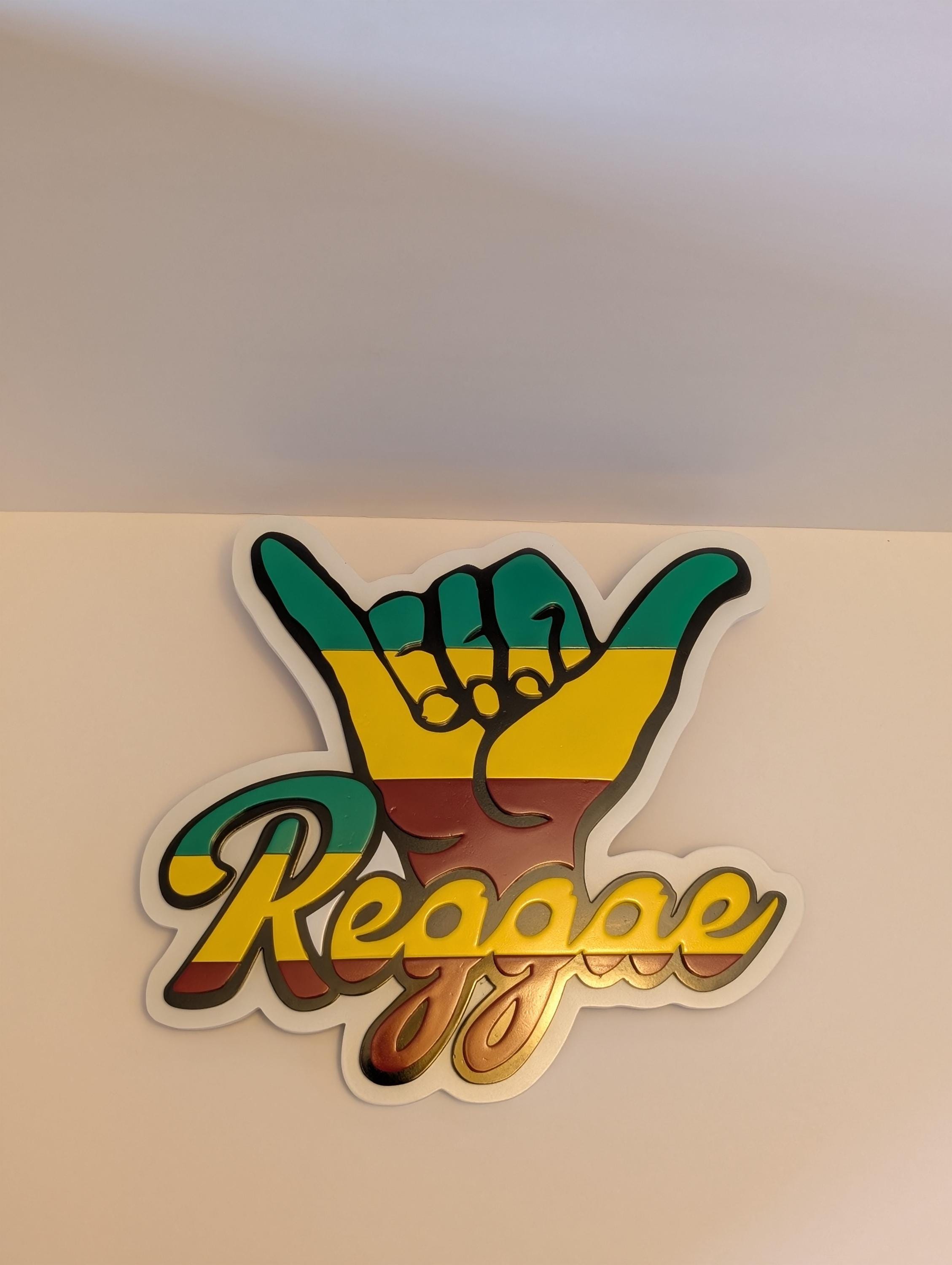 Handmade 3D Reggae Shaka Hand: Rasta Wooden Wall Art - Thumbnail 5