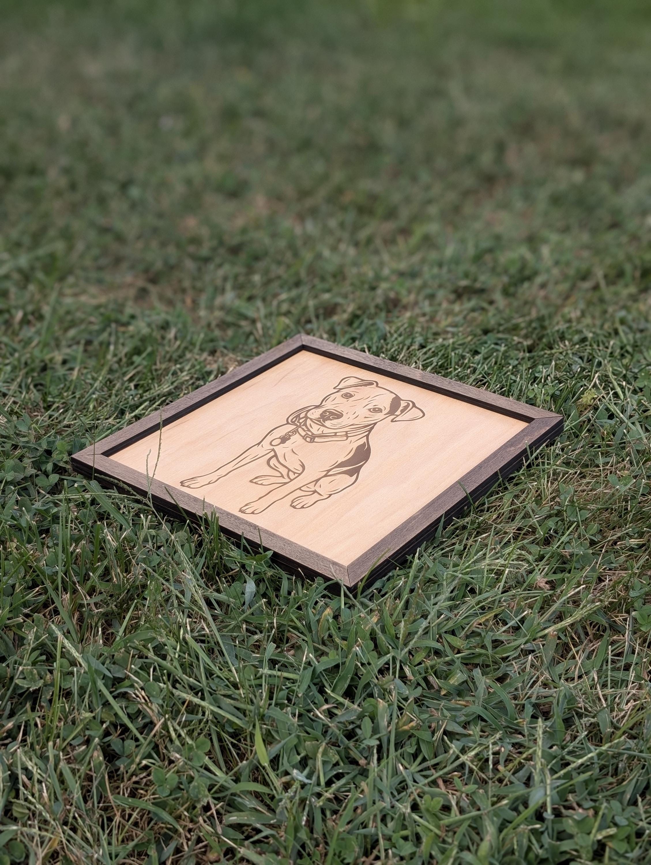 Personalized Pet Portrait Laser Engraving – Custom Pet Engraved Wood Art | Handmade Gift for Pet Lovers - Thumbnail 3