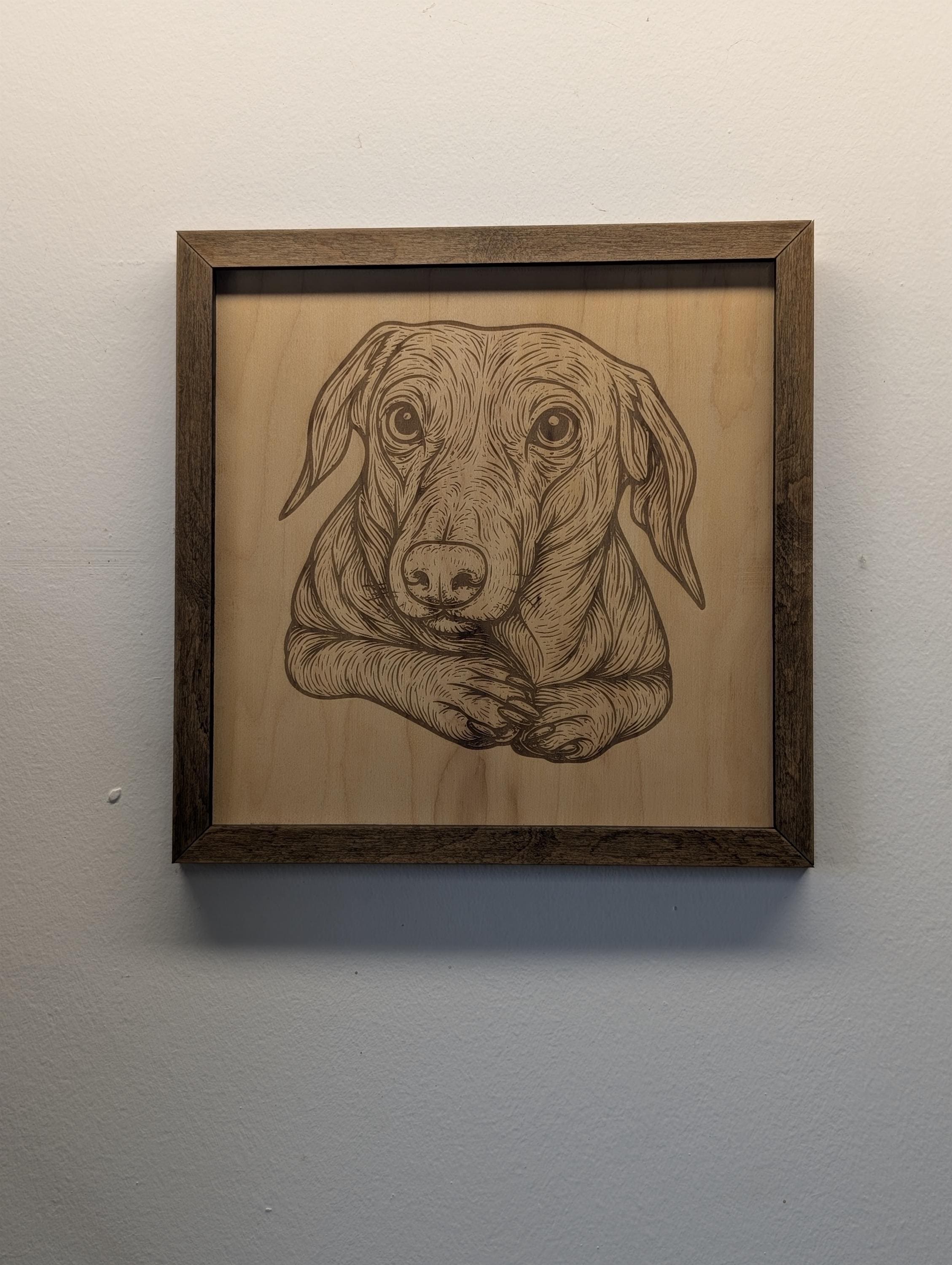 Personalized Pet Portrait Laser Engraving – Custom Pet Engraved Wood Art | Handmade Gift for Pet Lovers - Thumbnail 5