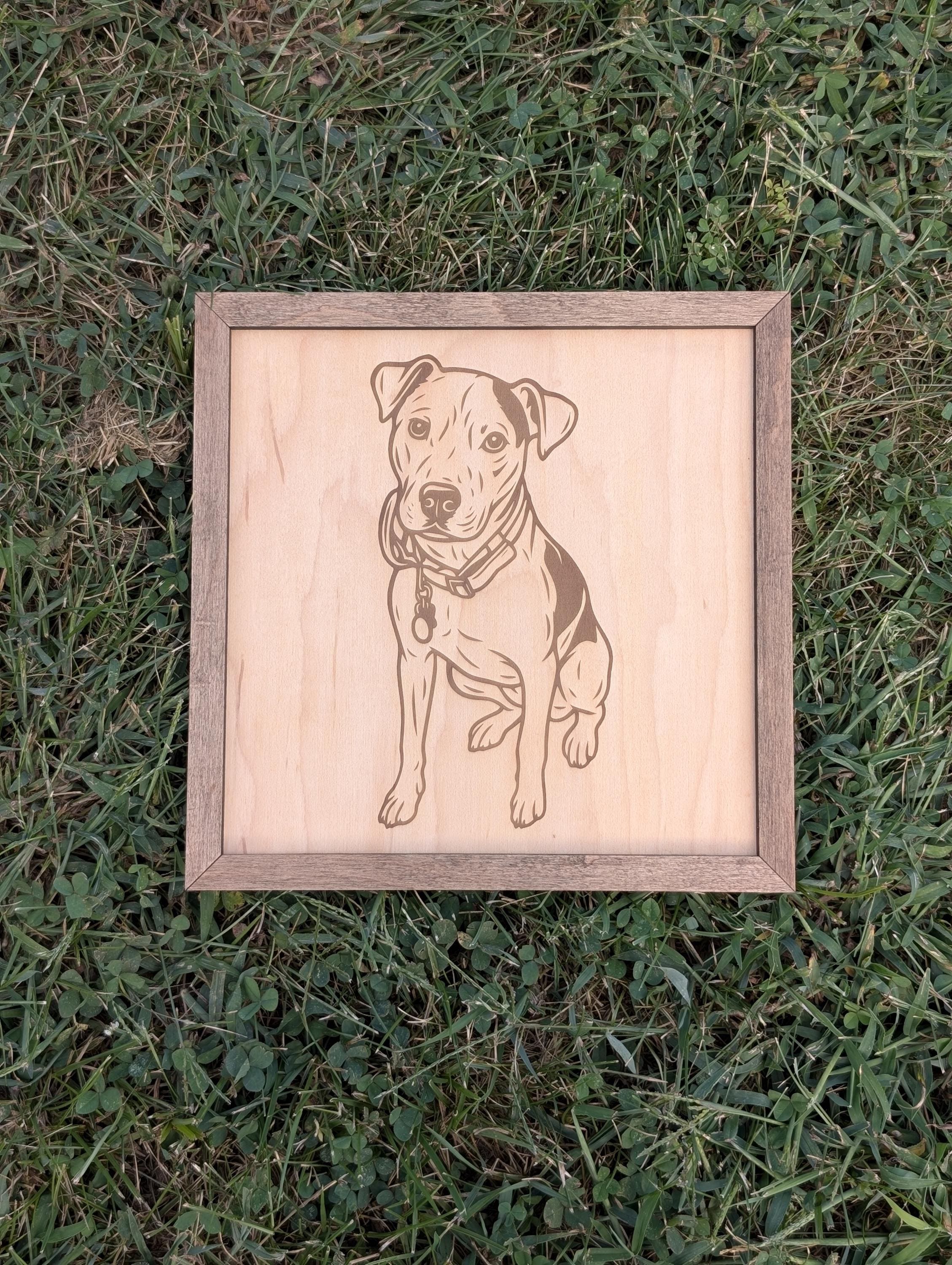 Personalized Pet Portrait Laser Engraving – Custom Pet Engraved Wood Art | Handmade Gift for Pet Lovers - Image 1