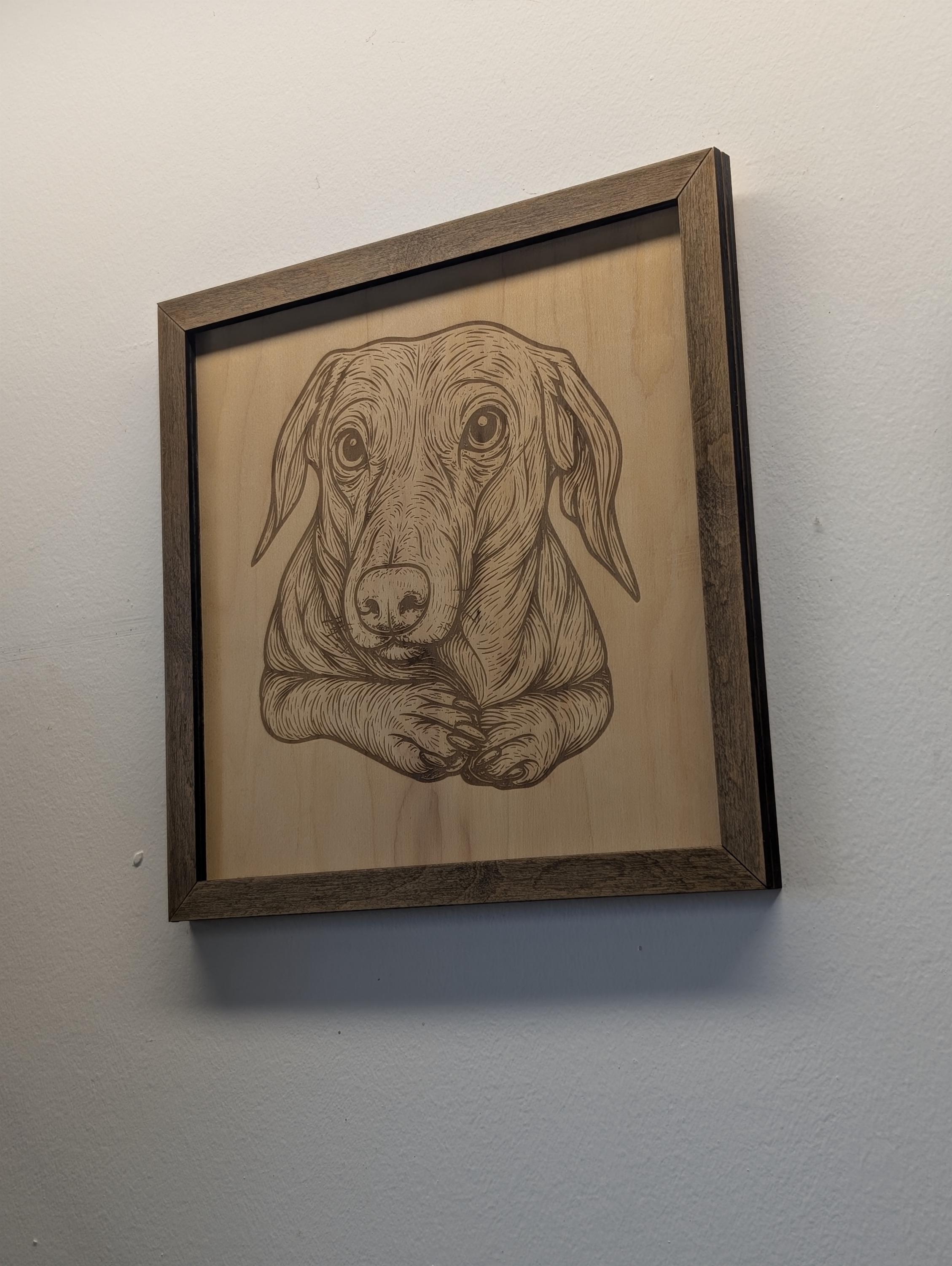 Personalized Pet Portrait Laser Engraving – Custom Pet Engraved Wood Art | Handmade Gift for Pet Lovers - Thumbnail 6