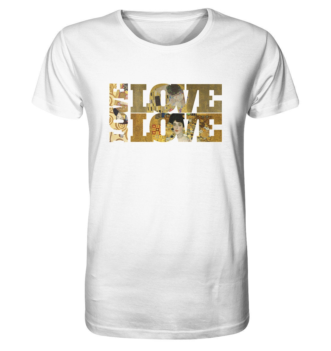 Discover Maglietta T-Shirt Cantante Adele Uomo Donna Bambini  - Il Bacio - L'Abbraccio - Love Lettering Gustav Klimt