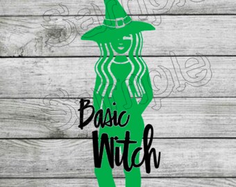 Basic Witch SVG, Starbucks Witch PNG, Halloween Witch JPG
