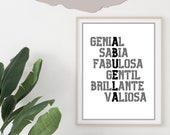 Spanish Abuela Sign Unique Mothers day gift for Día de la Madre. Spanish Abuela Printable, Regalo Abuela, Download Yours Today↓↓↓