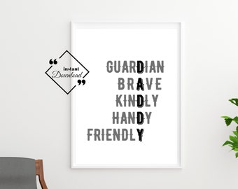 Daddy Printable Art, Daddy Quote Print, dad from daughter, Gift for Daddy, Father’s day gift, Gifts Men Print, Instant Printable Downloads↓↓