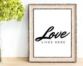Gift Printable Mom Love Lives Here, Love Sign special for Mother’s Day present to give some love to mom, Instant downloads get yours today!!
