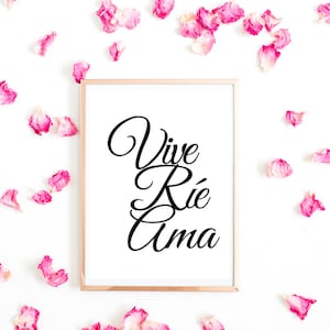 Spanish Positive Quotes Printable Poster | Love Quote Spanish | Poster Home Décor | Printable Wall Art for Livingroom Instant Downloads ↓↓↓