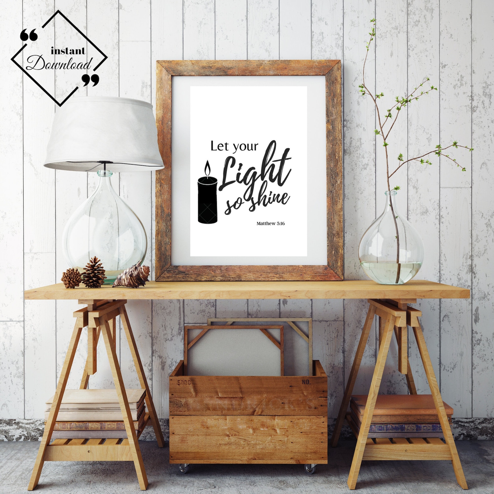 Bible Verse Sign Bible Printable Faith Inspirational Let Your Light so ...