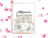 Bible Verse in Spanish  Filipenses: Alégrense Siempre Spanish Sign, Printable Wall Art for Your Home or Office Décor, Download Yours Today!↓