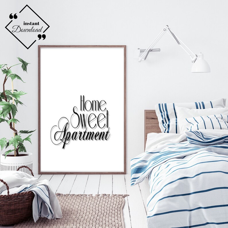 Home Sweet Apartment Poster, Home Sweet Apartment Printable, Apartment