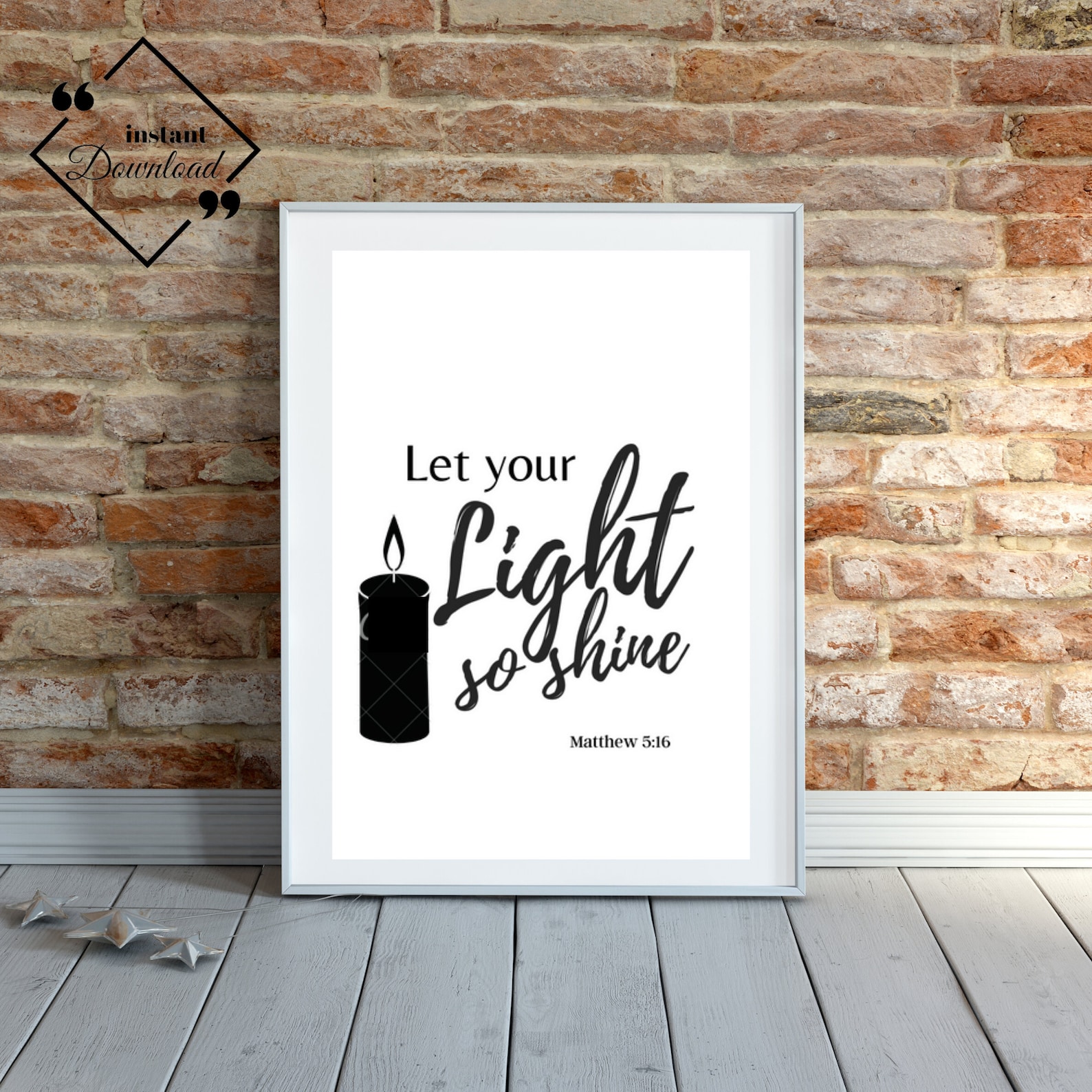 Bible Verse Sign Bible Printable Faith Inspirational Let Your Light so ...