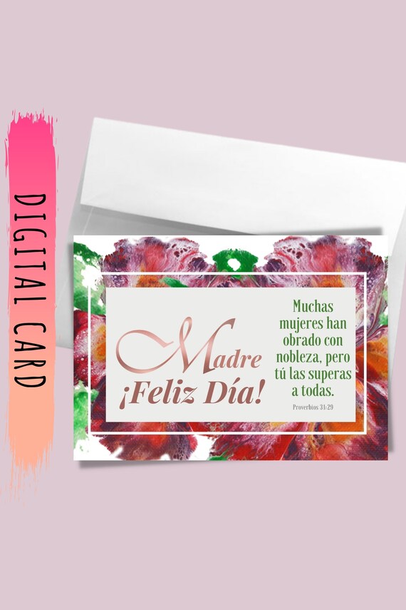 Printable Madre Card día De Las Madres Spanish Bible Verse - Etsy