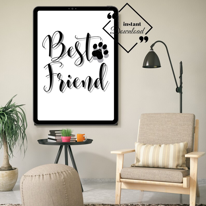 Pet Quote Wall Art Printable. Best Friend Printable Wall Art Etsy