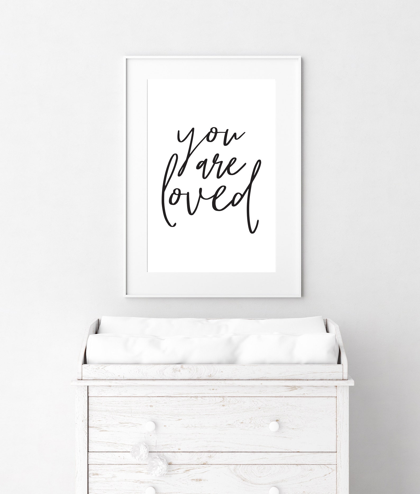 You Are Loved Printable Art, Motivational Quote Print, Nursery Decor ...
