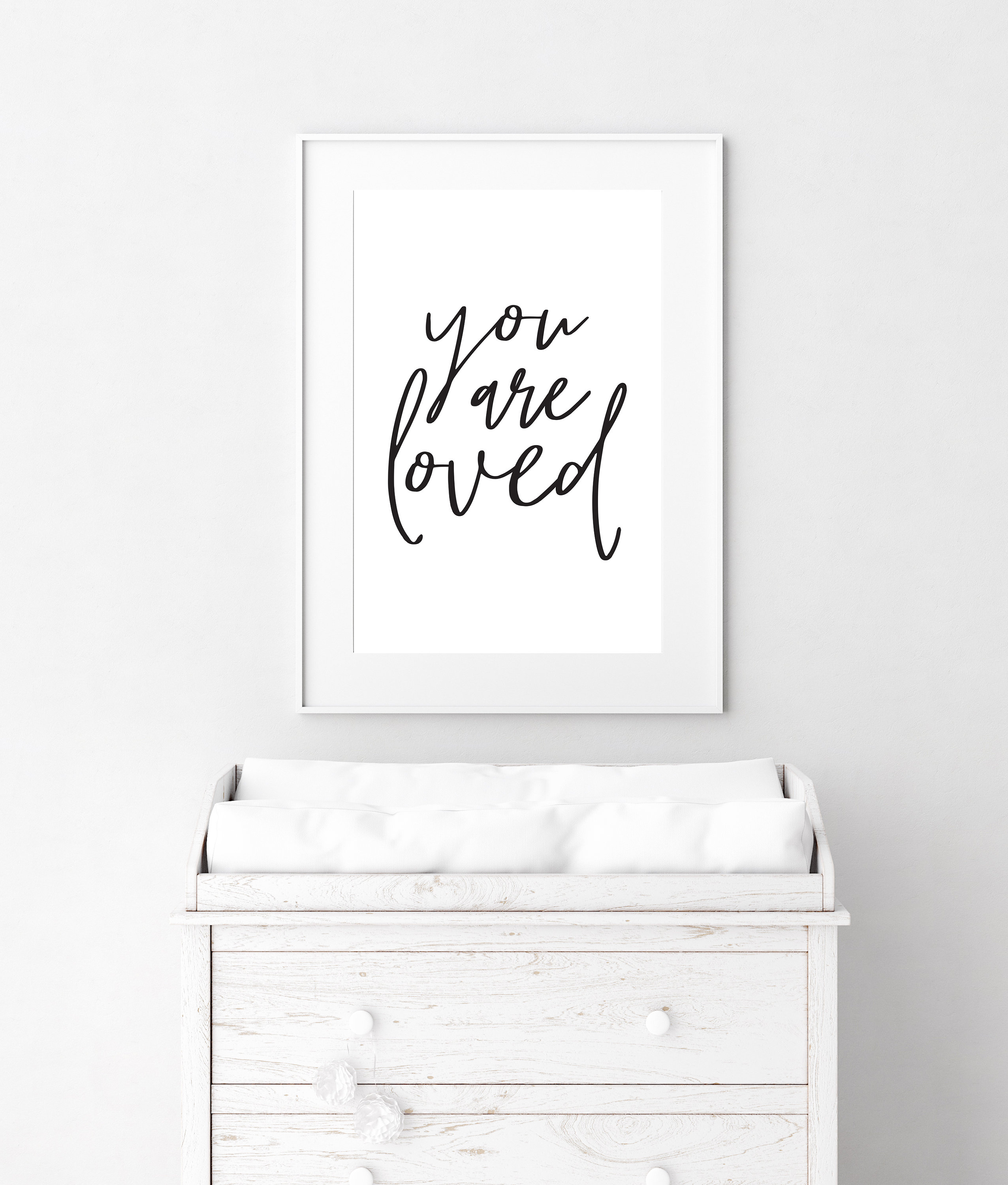 You Are Loved Printable Art, Motivational Quote Print, Nursery Decor ...