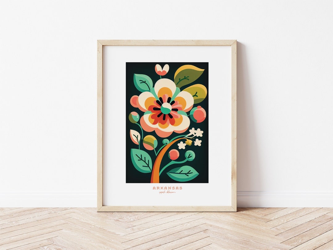 Arkansas State Flower, Apple Blossom Flower, Akansas Vintage Flower ...
