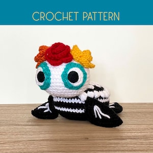 Dia De Los Muertos Sugar Skull Tartle - Crochet Pattern