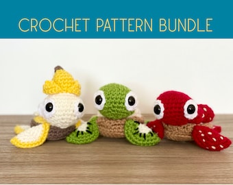 Strawberry Banana Kiwi Tart-le - Crochet Pattern Bundle
