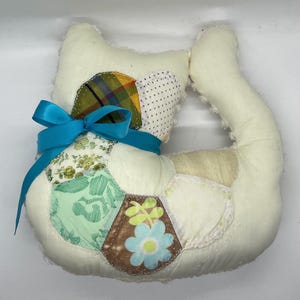 White Hexagon Stuffed Cat