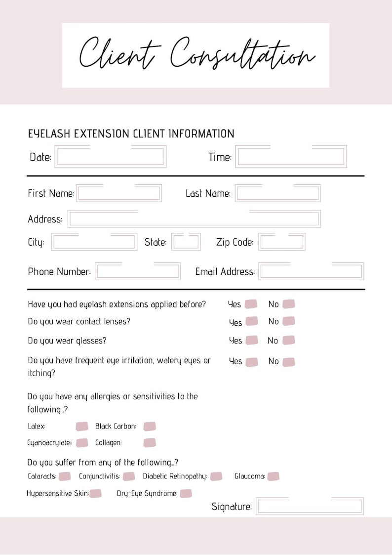 lash-consultation-form-single-form-etsy