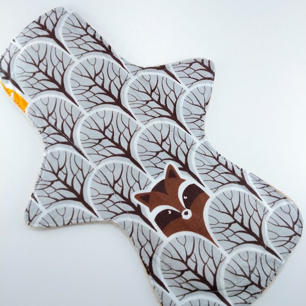 Night 11" Heavy absorbency pads Beasts in the forest, Menstruating cloth pad, Organic napkins, Overnight pads, Feminine pads, Reusable pads