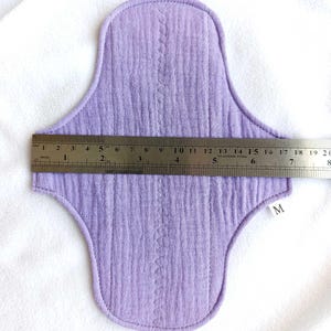 Organic Reusable Cloth Period Pad- Soft Bamboo Cotton, Washable, Heavy Flow image 17