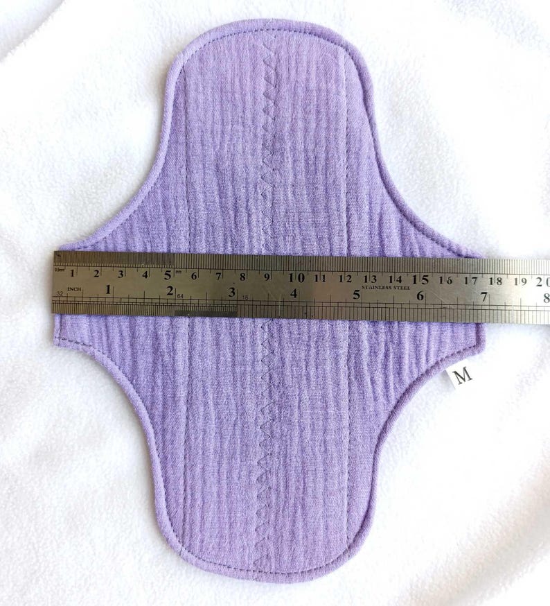 Organic Reusable Cloth Period Pad- Soft Bamboo Cotton, Washable, Heavy Flow image 17