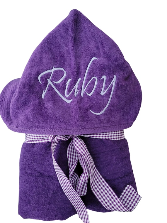 Kids Personalized Hooded Towel | Embroidered Name Kids Beach Towel | Kids Bath Towel With Name  | Gift for Kids | Summer Gift