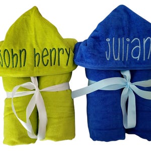 Big Kid Personalized Hooded Towel | Embroidered Name Beach Towel | Extra Large Teen Hoodie Towel With Name  | Gift for Teens | Summer Gift