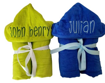 Big Kid Personalized Hooded Towel | Embroidered Name Beach Towel | Extra Large Teen Hoodie Towel With Name  | Gift for Teens | Summer Gift